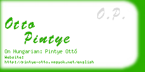otto pintye business card